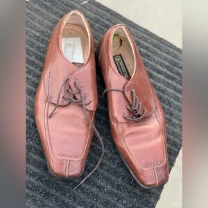Men's Stacey Adams Brown Leather Dress Shoes size 9.5